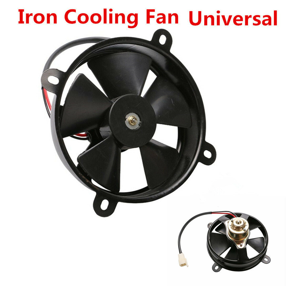 1x Universal Motorcycle Oil / Water Cooler Electric Radiator Thermal Cooling Fan