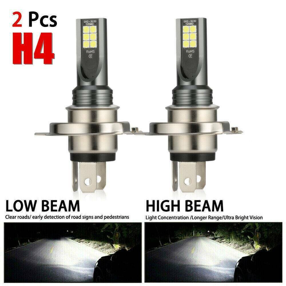 2x H4 9003 LED Headlight Bulbs Kit High-Low Beam Super Bright 55W 8000LM 6000K~