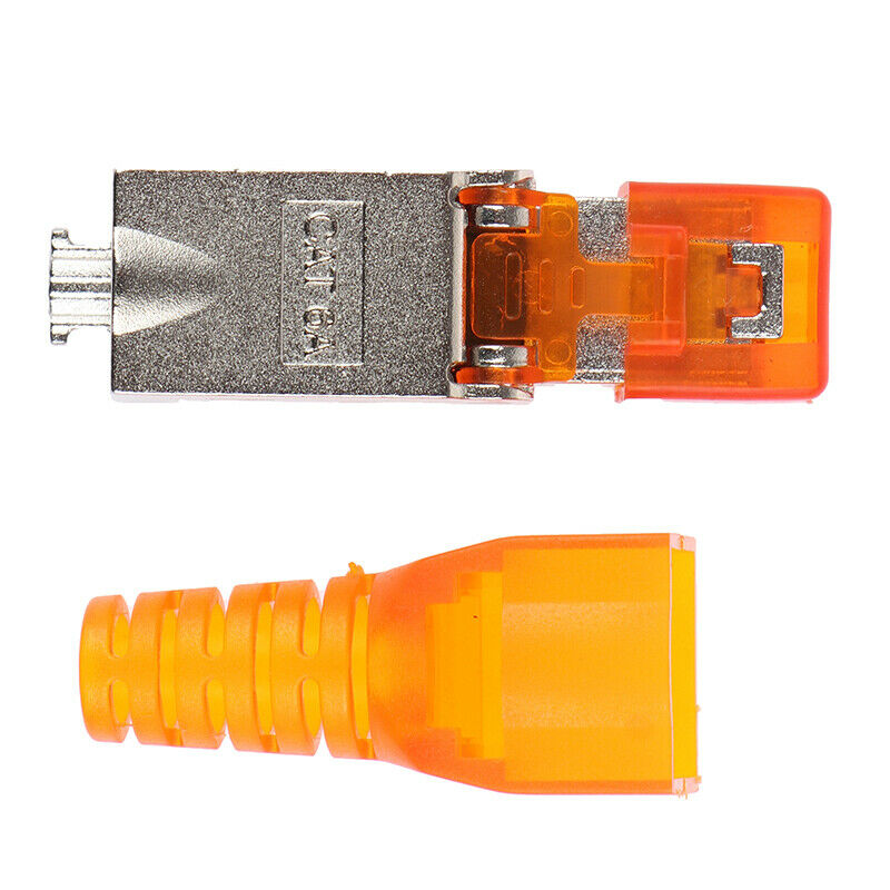 Cat6A Rj45 Connector Ethernet Adapter Tool-Free Crimping Shielded Crystal H Tt