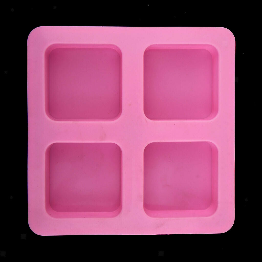 1 sets / 4 pieces square chocolate molds silicone soap mold
