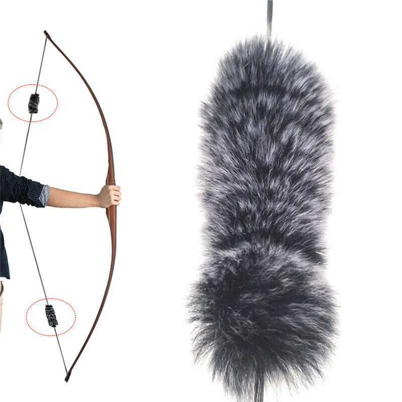 1 Pair Bowstring Stabilizer Rabbit Fur Archery Recurve Bow Longbow Silencer