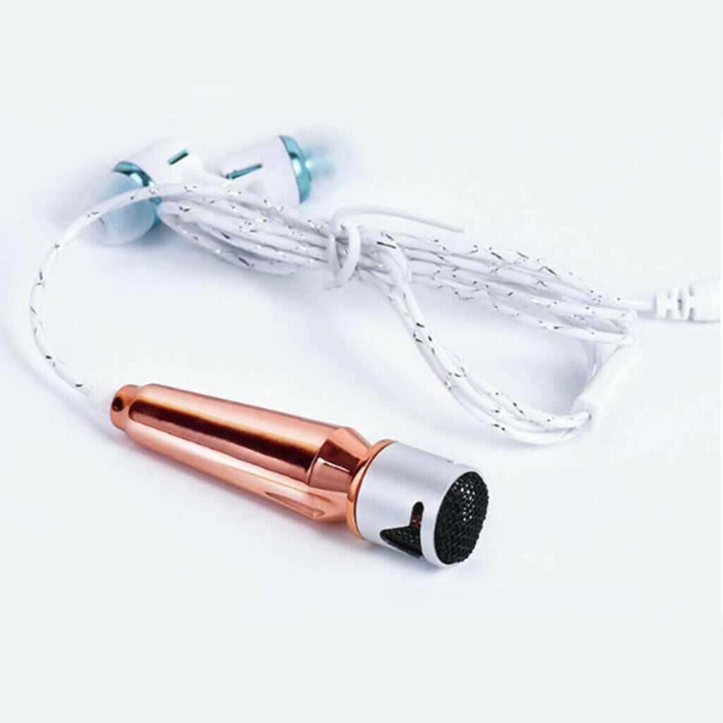 2Pcs Handheld Microphone 3.5mm Portable Laptop Vocal Mobile Mic for Sing