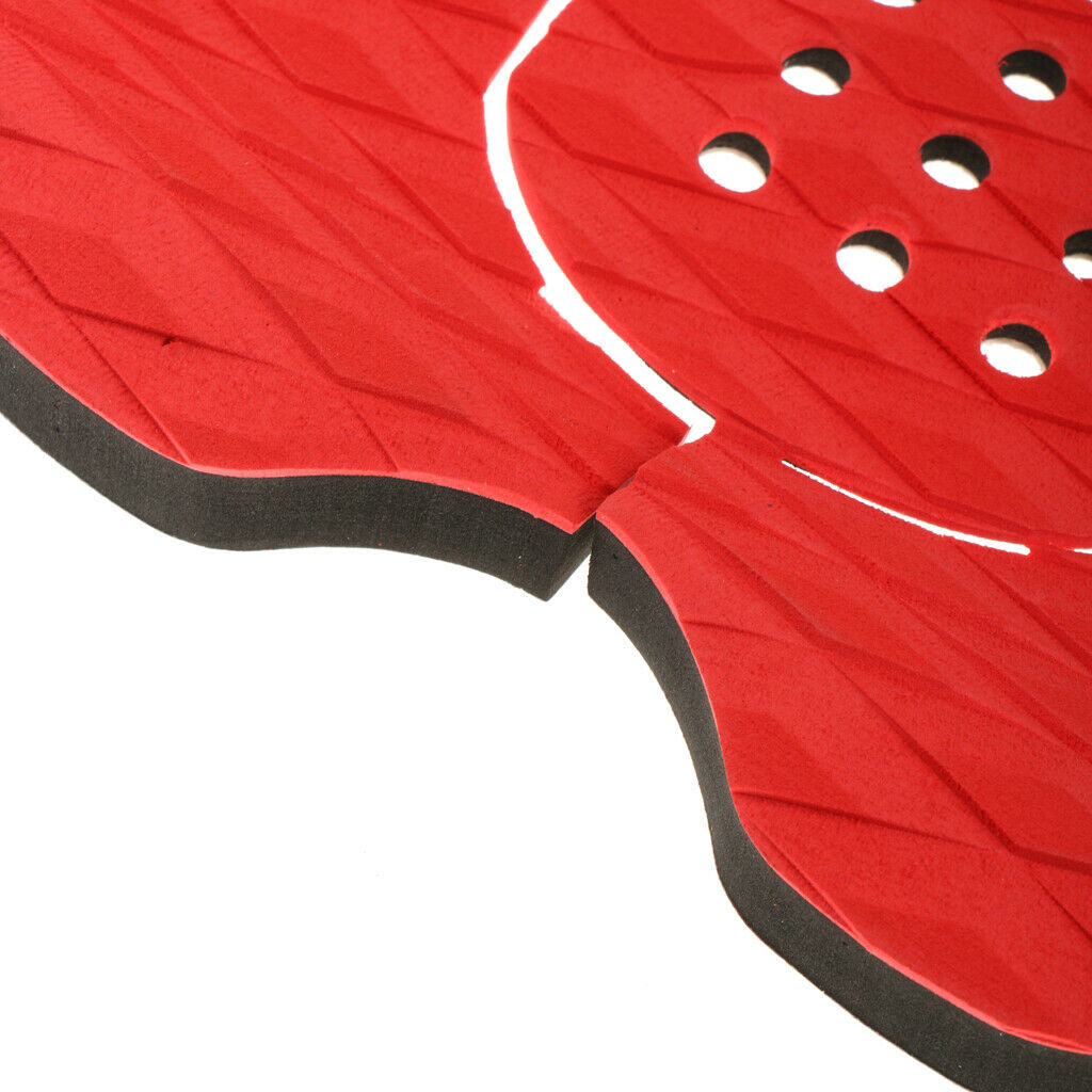 Set of 3 Surfboard Traction Tail Pads Surf Deck Grips Surfing - Red