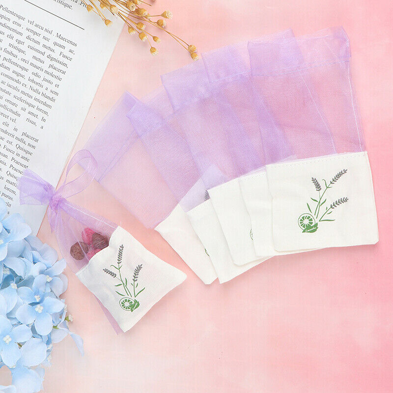 Beautiful 6pcs Sachets Flower Printing Empty Lavender Fragrance Sachet Ba.l8