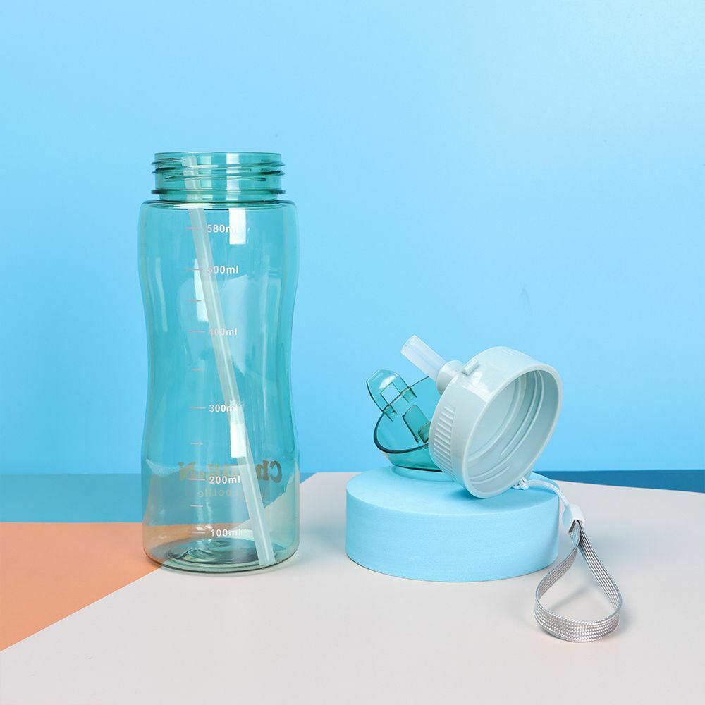 Portable Travel BPA Drinks Mugs Free Leakproof Clear Bottle Sports Water Bottle