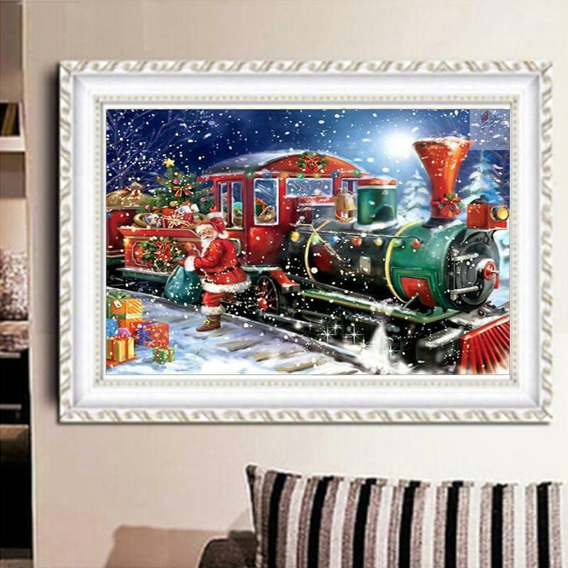 4 Sets Christmas Girl 5D Full Drill Diamond Painting Embroidery Cross Stitch Kit
