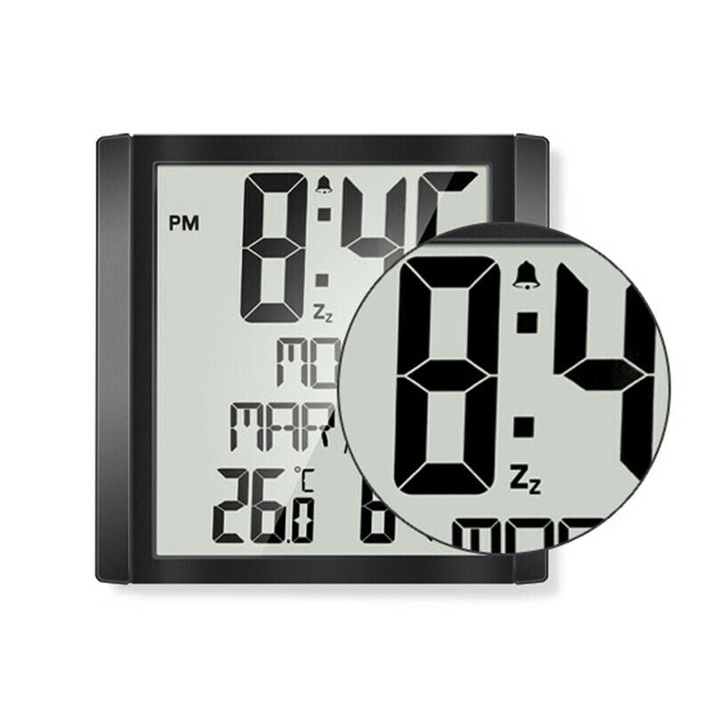 Large Screen Wall Clock Home Temperature and Humidity Meter Alarm Clock Liv I6G1