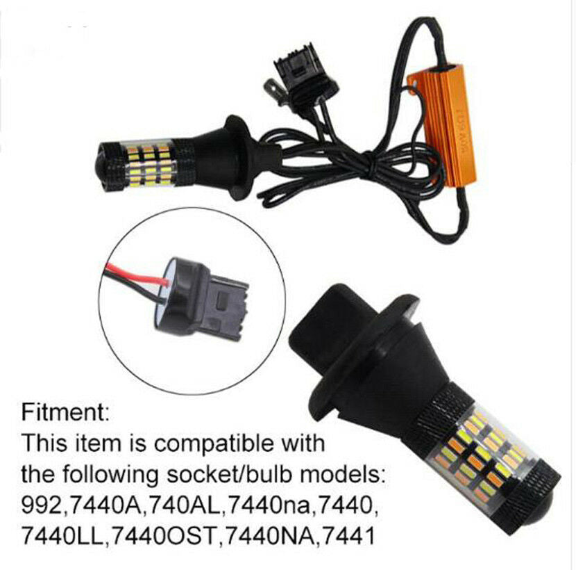 2x Dual Color Switchback LED Kit for 2015+ Ford F-150 Turn Signal Light DRL