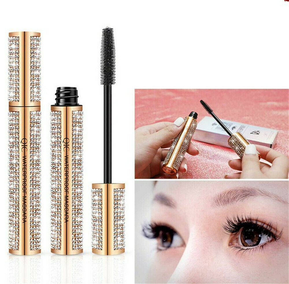 4D Flash Waterproof Diamond Silk Fiber Thick Lengthening Mascara Long Lasting