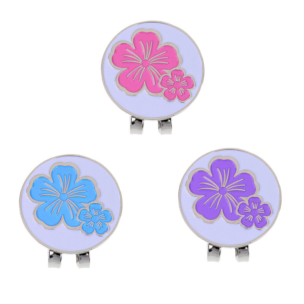 3 piece golf hat clip with magnet golf ball marker