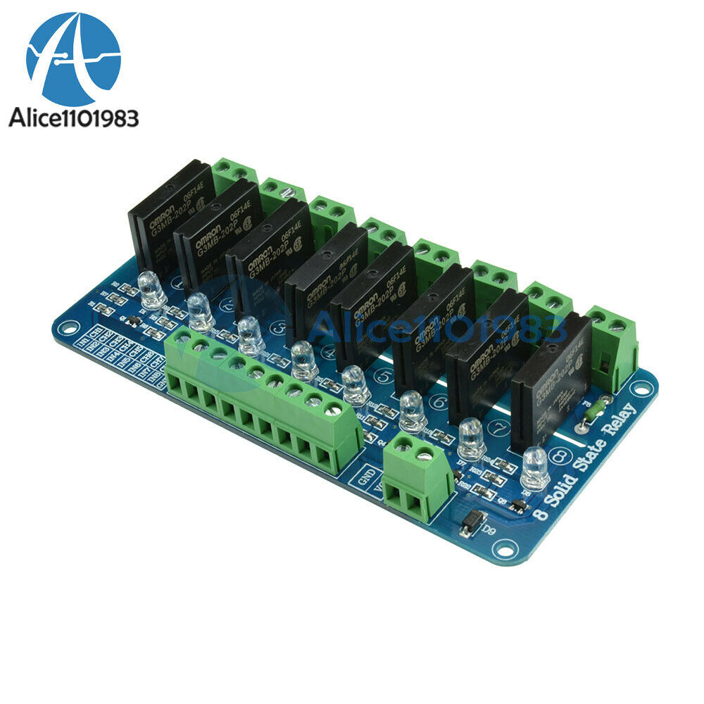 2A/5V 250V 8-Channel OMRON SSR G3MB-202P Solid State Relay Module For Arduino