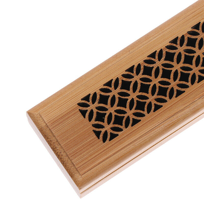 1Pc Bamboo Wood Incense Stick Holder Burning Joss Insence Box Burner Ash .l8