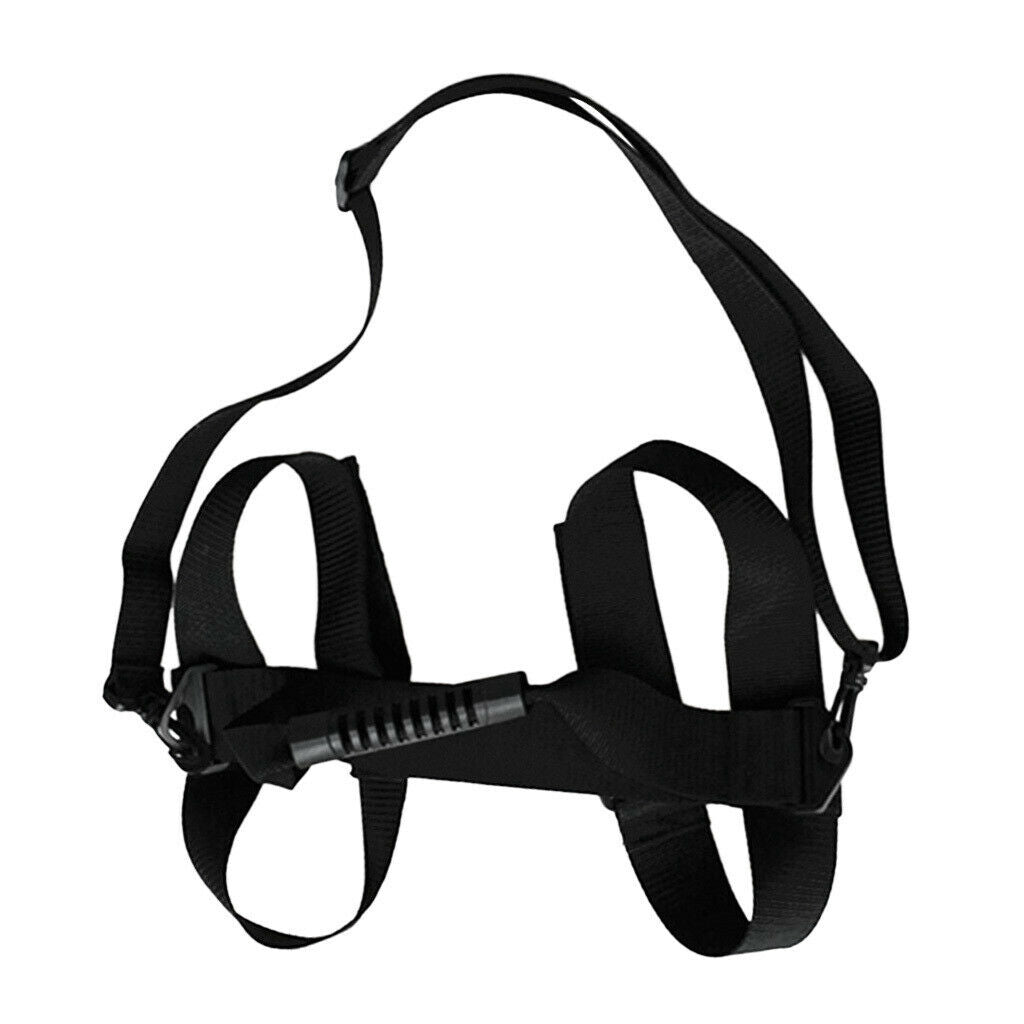 Diving adjustable tank cylinder carrier holder with shoulder strap, black