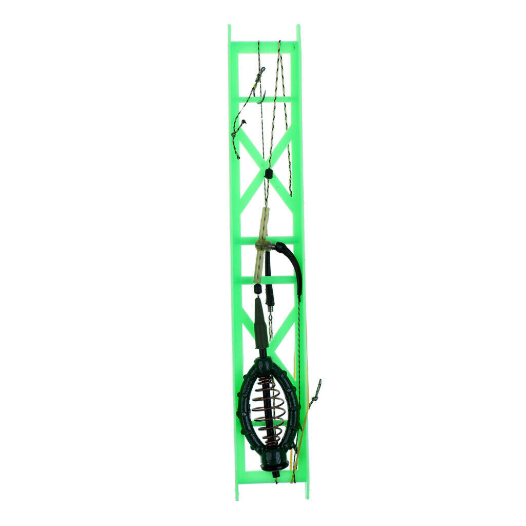 Carp Fishing Feeder Fishing Baits Cage Hook Rig Set Lead Sinker Tackle 60g