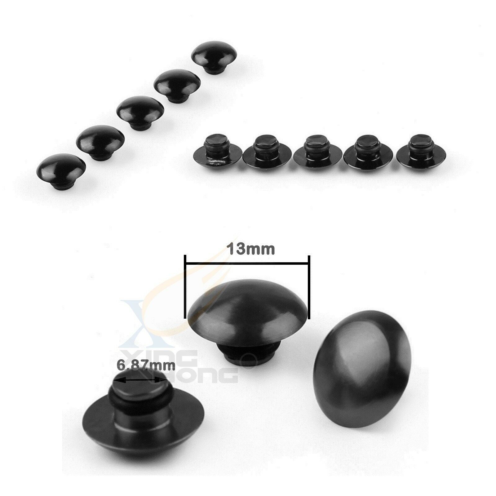 10Pcs Black Motorcycle Universal M8 8MM Hex Socket Bolt Screw Cover Cap