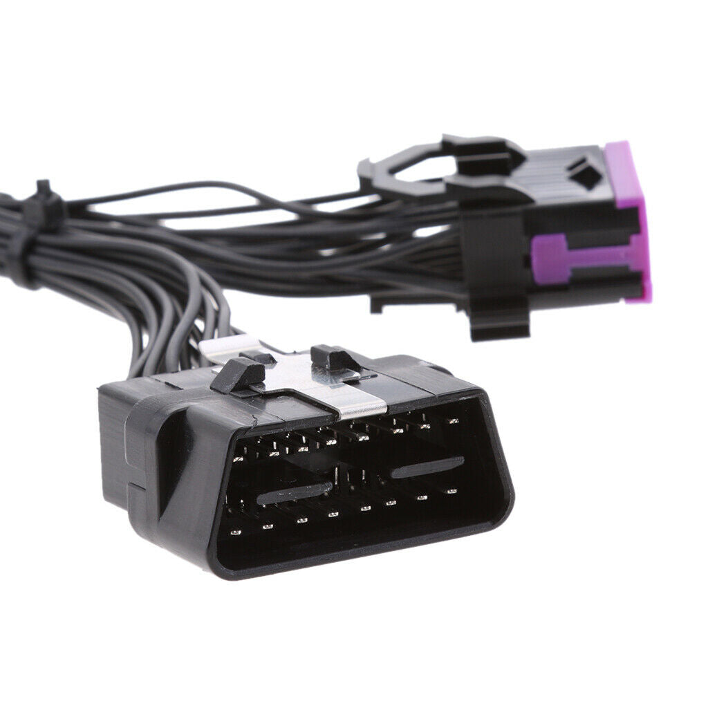 2 Pcs 16-Pin OBD2 OBDII Y Splitter Male to Female Connector Extension Cable