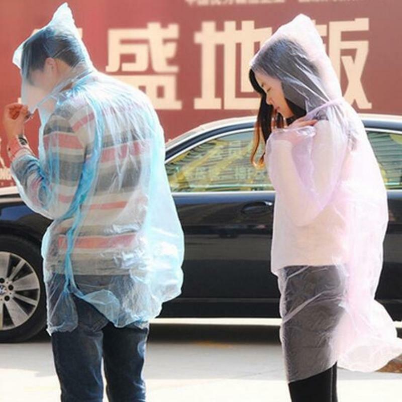 1X Disposable Outdoor Camping Travel Hiking Emergency Rain Coat Raincoat Poncho