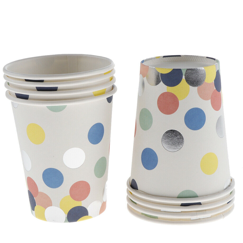 8Pcs Paper Disposable Cups Hot Cold Beverage Drinking Cup for Water, Juice