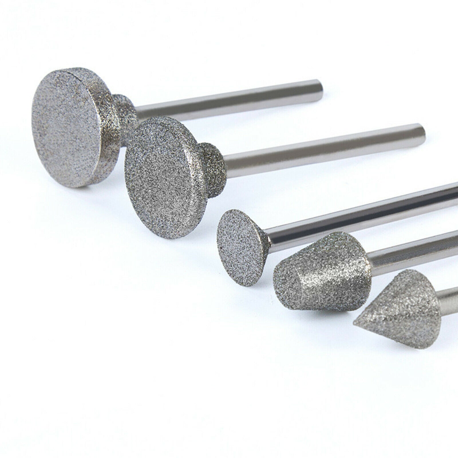 1/8'' Diamond Grinding Head Drill Bit File Polishing Burr Dremel Rotary Tools