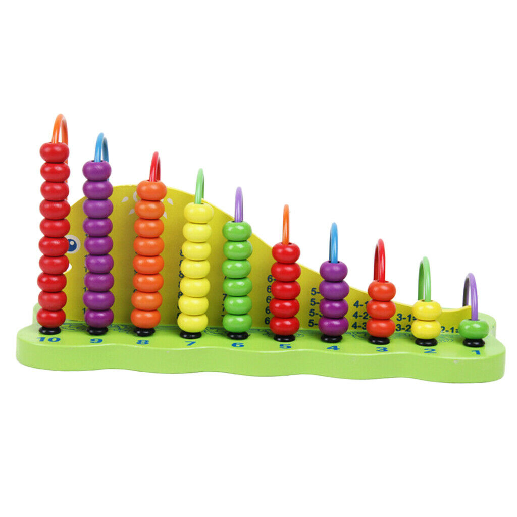 Kids Maths Learning Counting Abacus Mathematical Toys Bright Rainbow Color