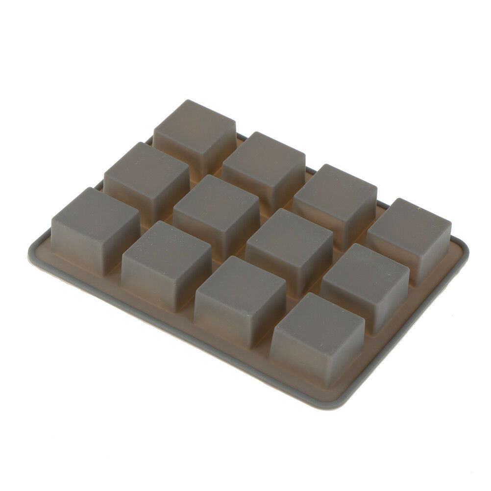 Bar Square Soap Silicone Mold DIY Chocolate Baking Cake Handmade Tool Moul.l8