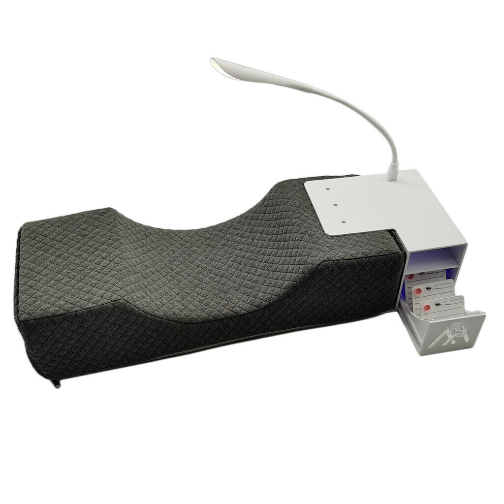 Professional Eyelash Extension Pillow Cushion Neck Support w/ Shelf Light