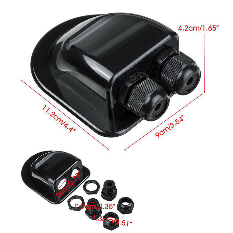 Solar Panel Roof Top Double Cable Entry Gland Box Motorhome Camper Boat Case HN
