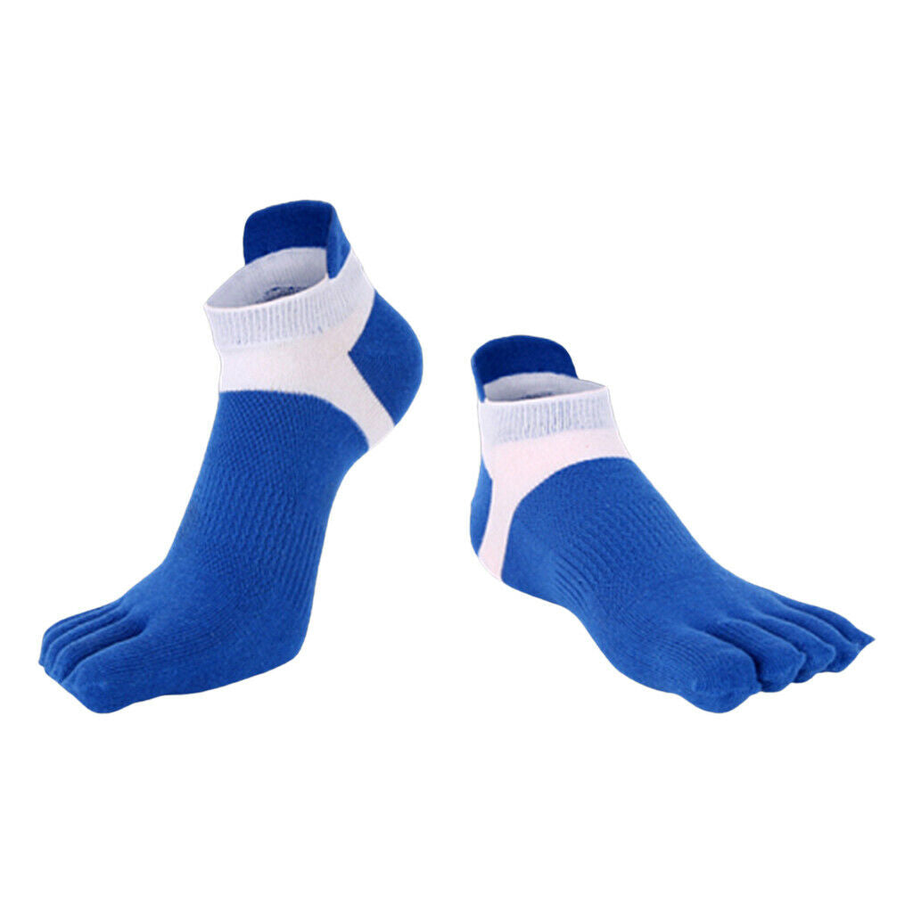 4x Unisex Five Toe Socks Net No Show Sports Five Finger Crew Socks Casual