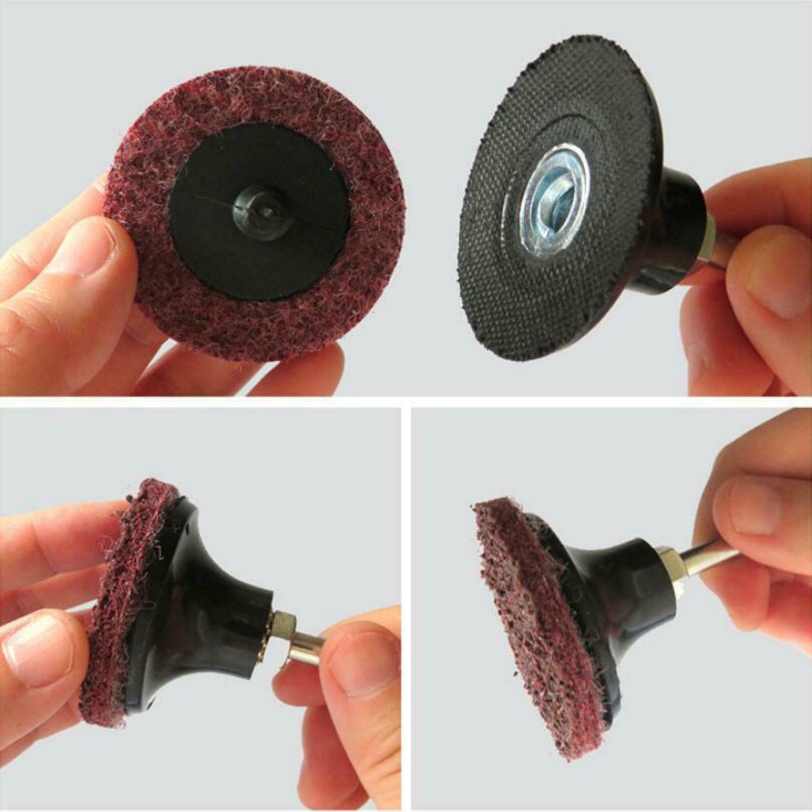 50mm Sanding Discs Kit with 1/4" Roloc Holder Quick Change Roll Lock Surface