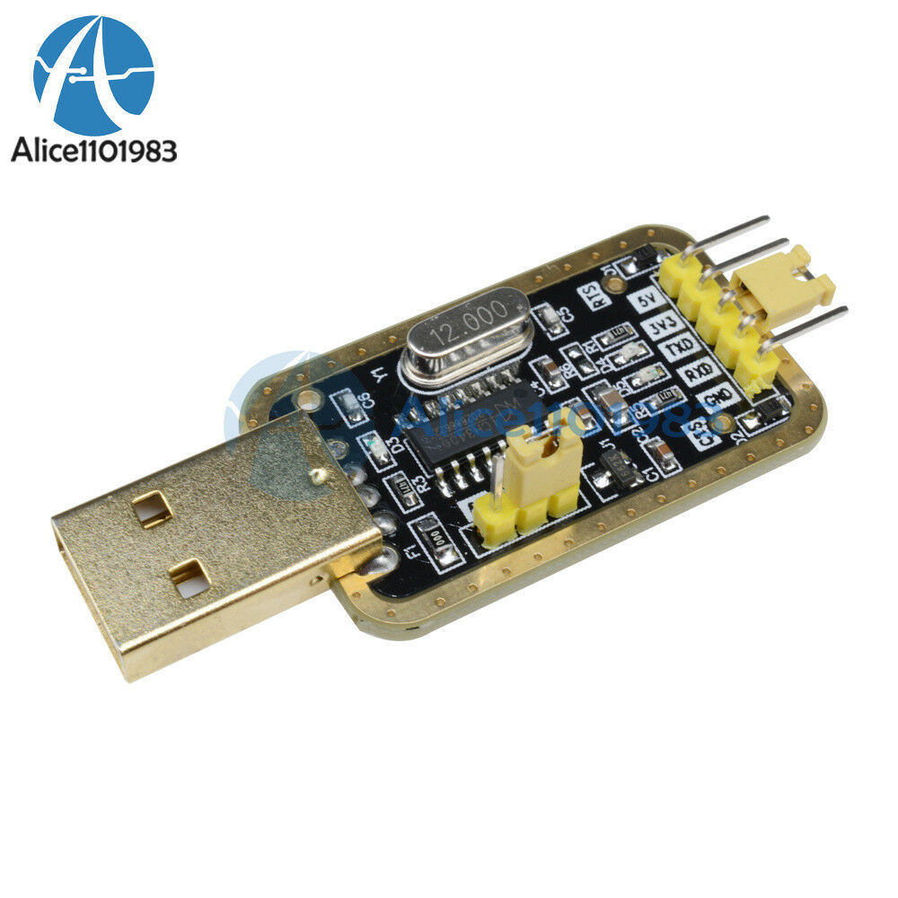 CH340G RS232 Upgrade to USB TTL Auto Converter Adapter STC Brush Module Golden