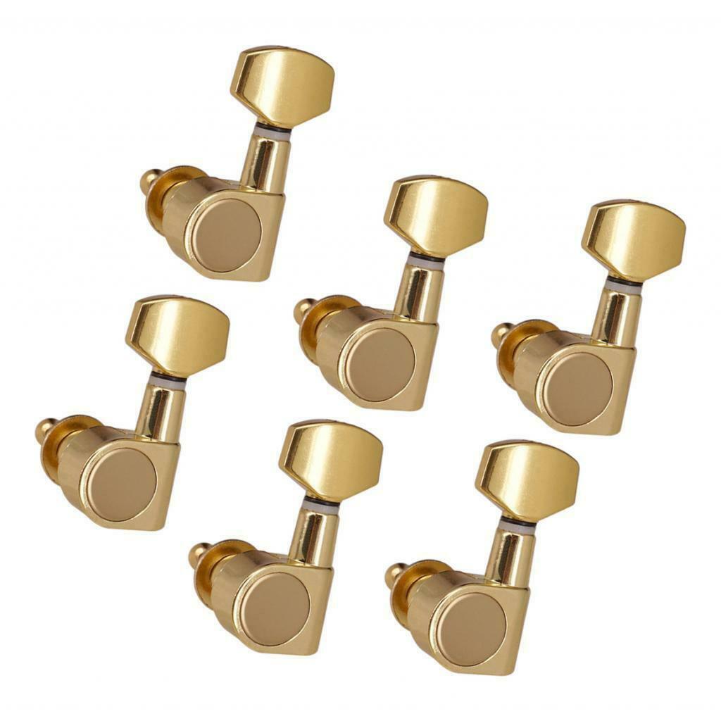 6Pcs Tuning Pegs, 6L Zinc Alloy Tuners Knobs Tuning Pegs For Acoustic Guitar