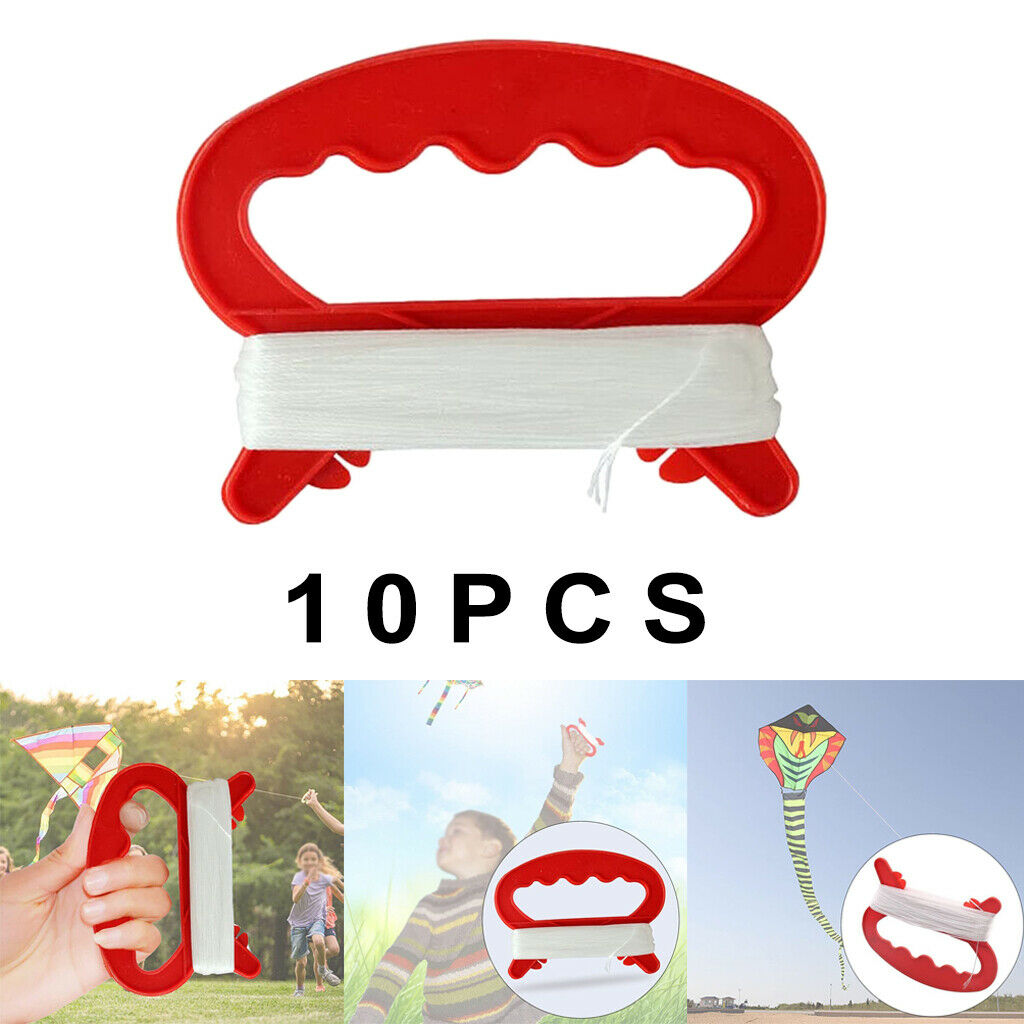 10x Kite Handle with Line 98 ft Kite String Reel Outdoor Game Accessories
