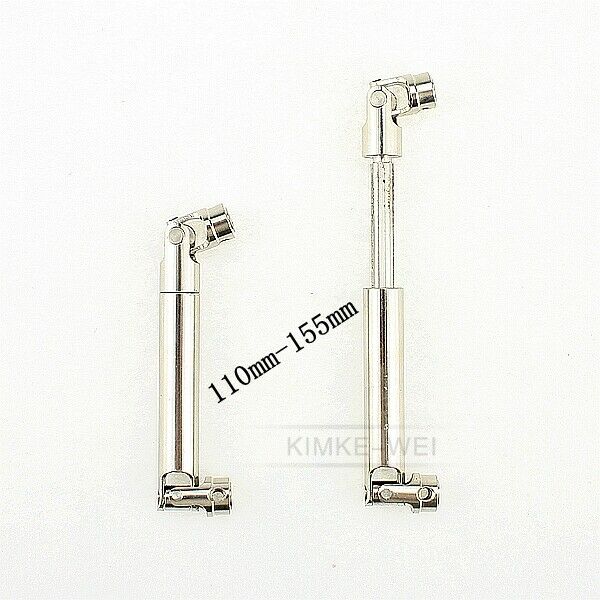 2x Stainless Steel Universal Drive Shaft 110-155mm for RC Crawlers D90 SCX10 New