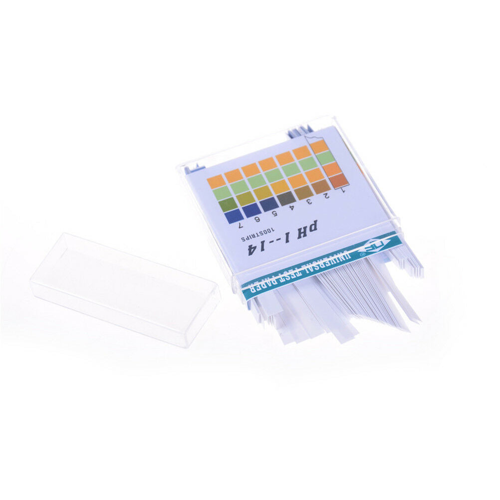 100Strips 1-14 PH Alkaline Acid Indicator Paper Water Saliva Litmus Testing BDAU
