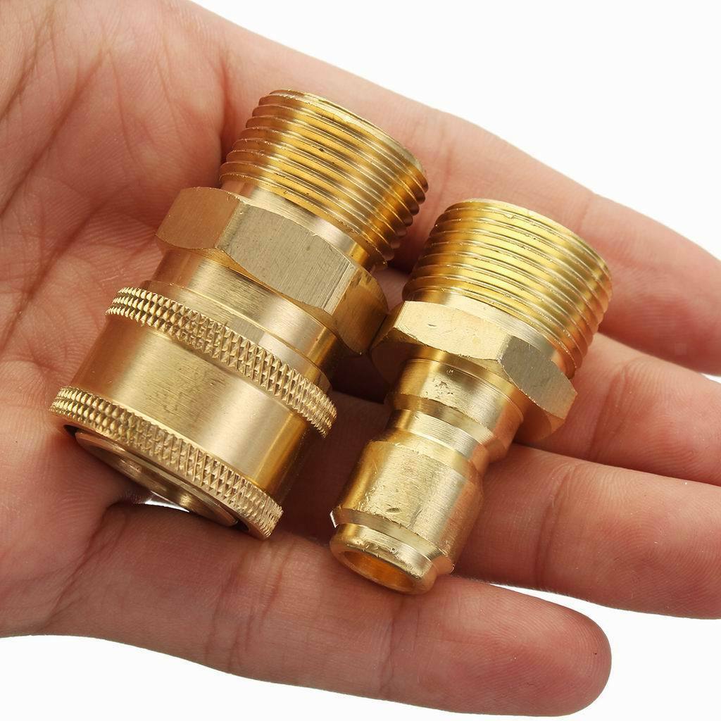 1 Pair Pressure Washer Jet Wash M22 Female to 14.8MM Quick Release Connector