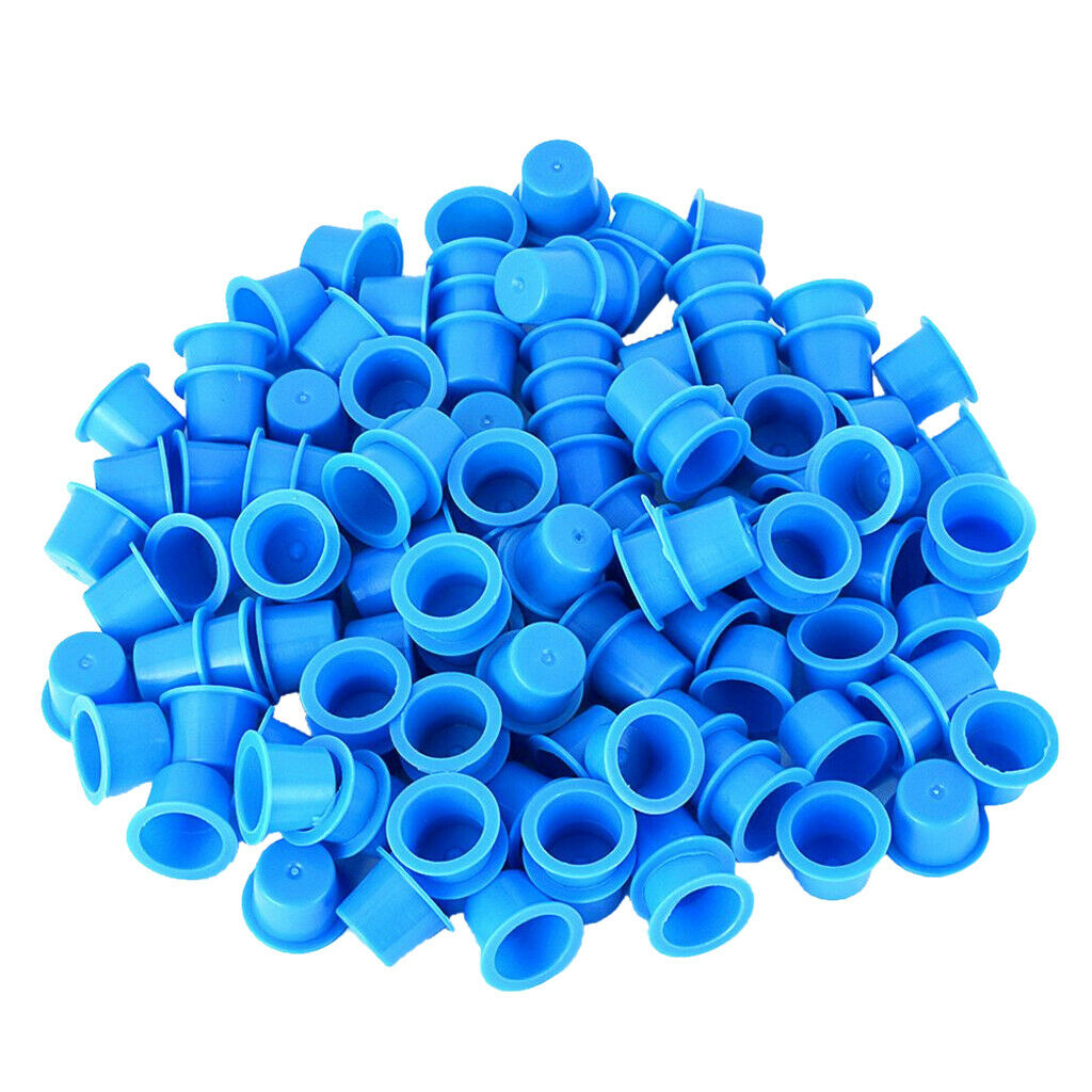 200 Pieces Disposable Plastic Tattoo Cup Pigment Ink Holder Medium Size