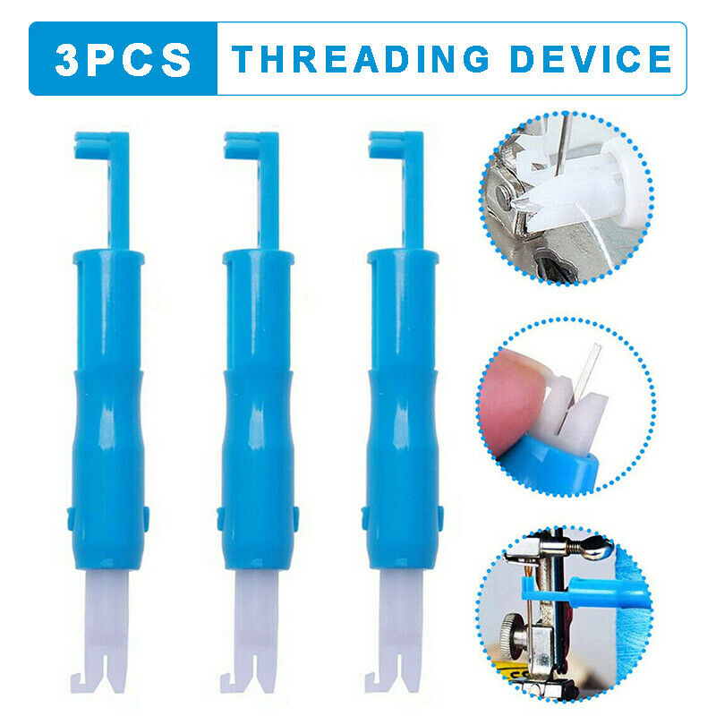 3 Pieces Automatic Needle Inserter Threader Threading Tool for Sewing Machine