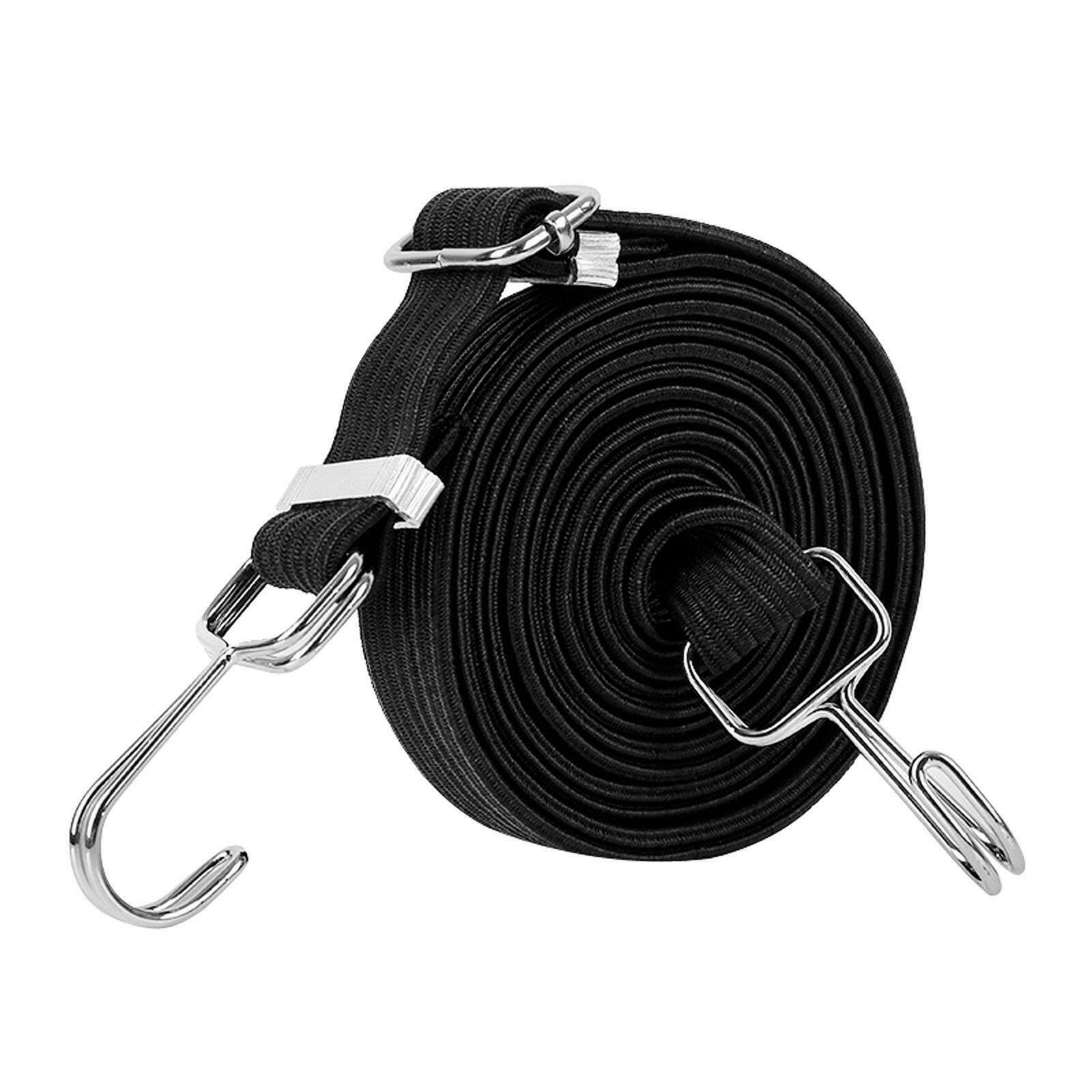2pcs Flat Bungee Cord 3cm Wide Cargo Rack Luggage Strap Gardening Tow Rope