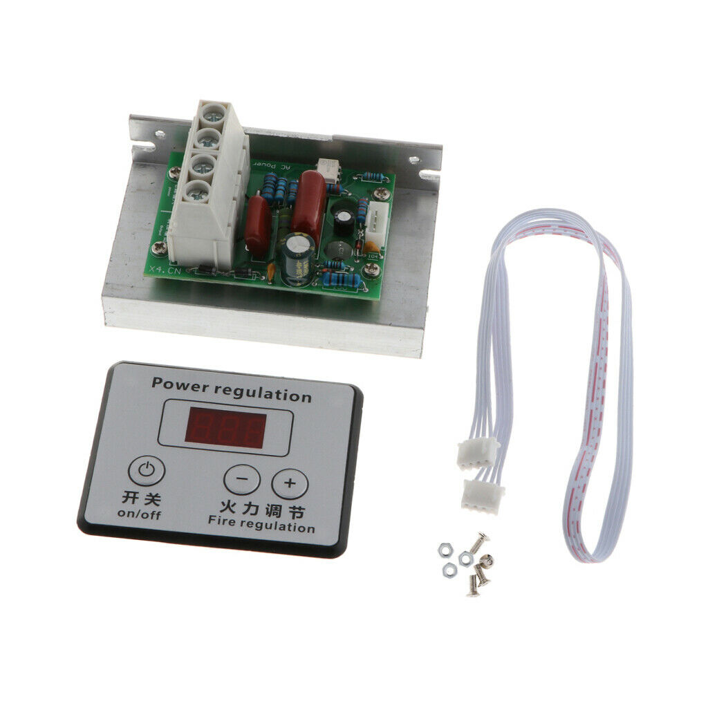 Ac Thermostat 220v 10000W Scr Digital Speed â€‹â€‹Control Dimmer Regulator Speed