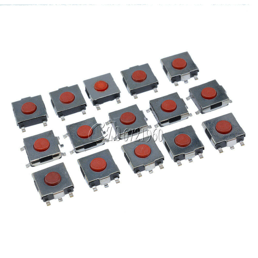 100pcs 6x6x2.5mm Tactile Push Button Switch Tact Switch Micro Switch 4 Pin SMD