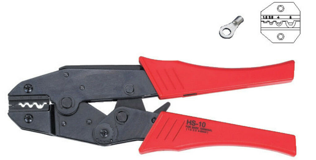 Non-Insulated Terminals Crimping Tool Plier Crimper 1.5-6.0mm2 AWG 16-10