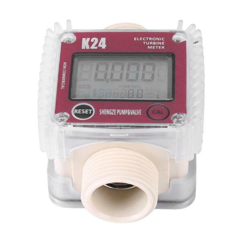 K24 Turbine Digital Oil Fuel Flow Meter Gauge For Chemicals Liquid Water