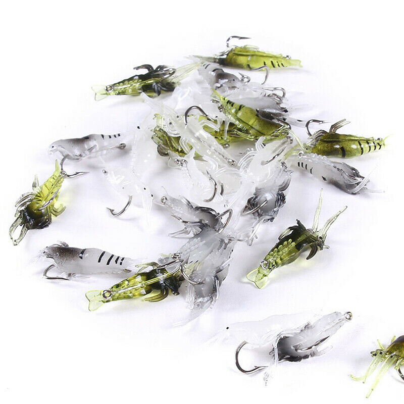 5pcs/lot Shrimp Fishing Lures Artificial Soft Insect Bait Silicone Bai|JCAUJ Kt
