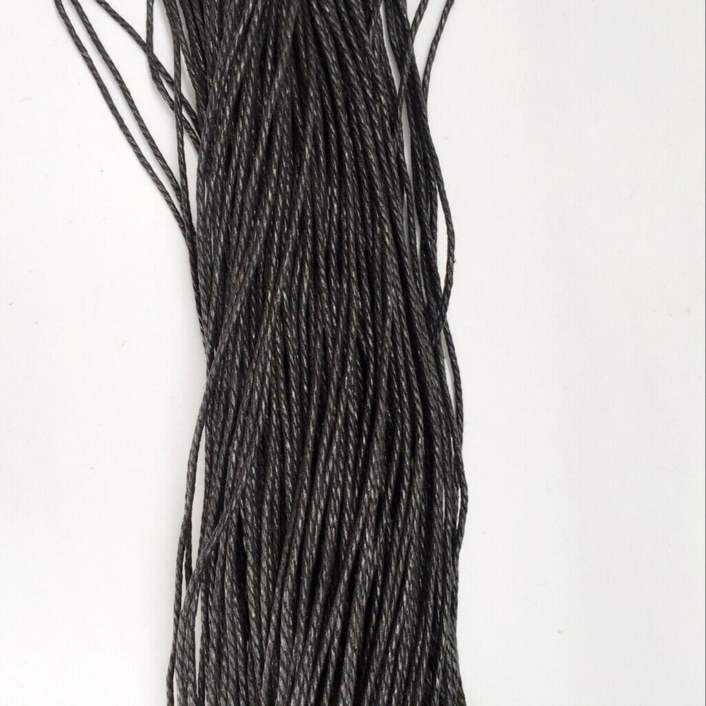 80m 1.5mm Waxed Cotton Bundle Cord String Thread Line Jewelry Making Black