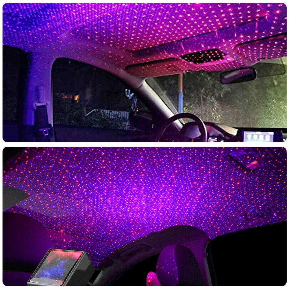 USB Car Interior Roof Atmosphere Starrry Sky LED Lamp Projector Star Night Light