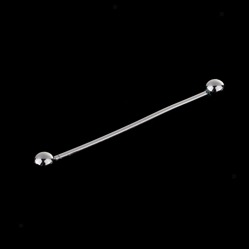 2 Pcs Copper Tie Clip Bar Clasp Cravat Pin Skinny Collar Brooch Costume Pins