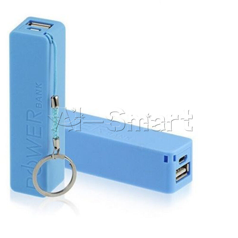 Box Battery Case 1 x 18650 DIY Portable USB Mobile Power Bank Charger Pack blue