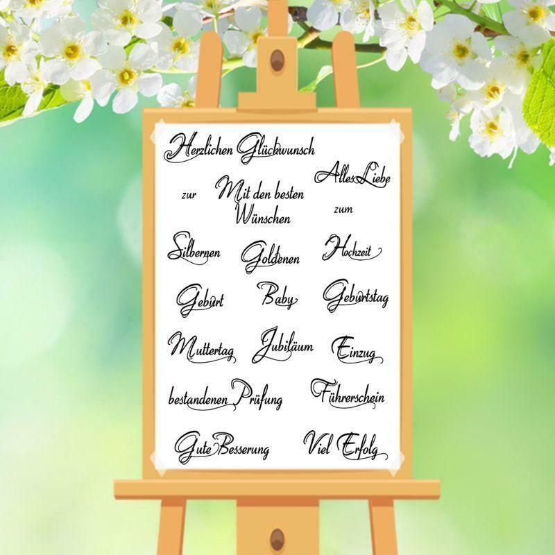 German Letters DIY Silicone Clear Stamp Cling Seal Scrapbook Embossing Album