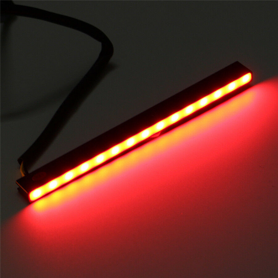 2x Red/Amber Switchback Flowing LED Car DRL Brake Stop Turn Signal Light Strips