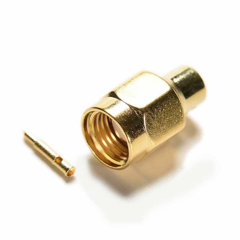 10pcs SMA Male Plug Solder For Semi-Rigid RG402 0.141" Cable RF Connector S6 DD